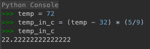 Printing the value of a variable in the python console